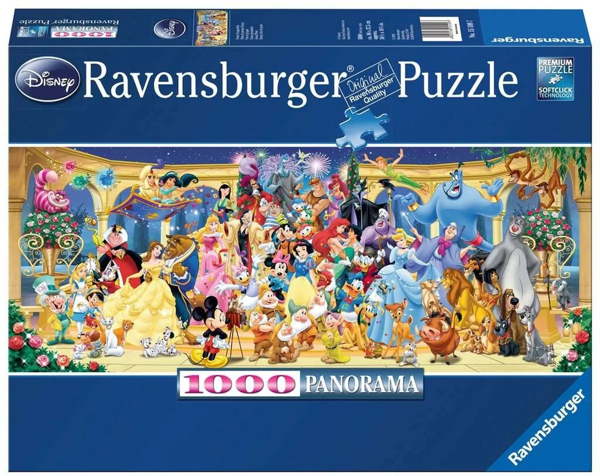 Ravensburger Panorama Puzzel Disney Groepsfoto 1000 Stuks - Multicolor