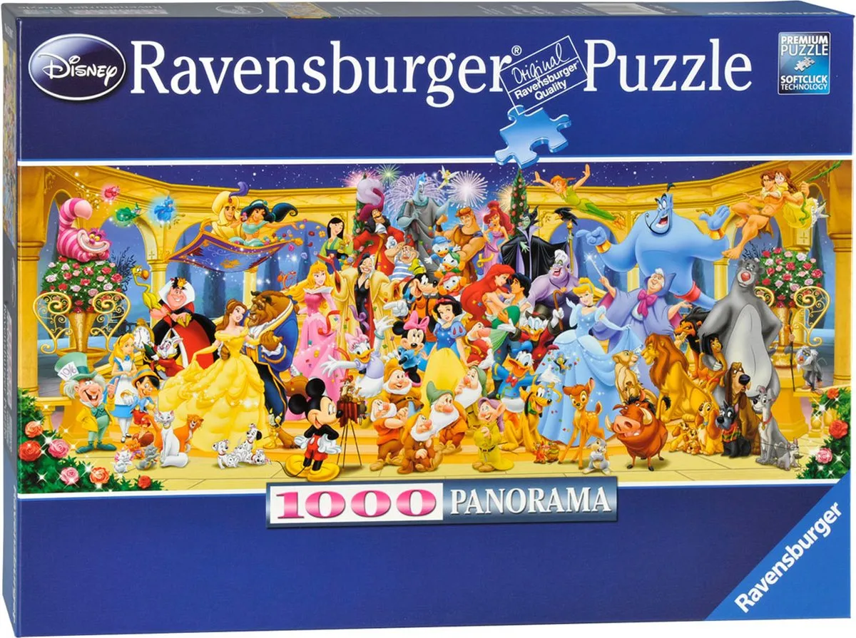 Ravensburger Panorama Puzzel Disney Groepsfoto 1000 Stuks