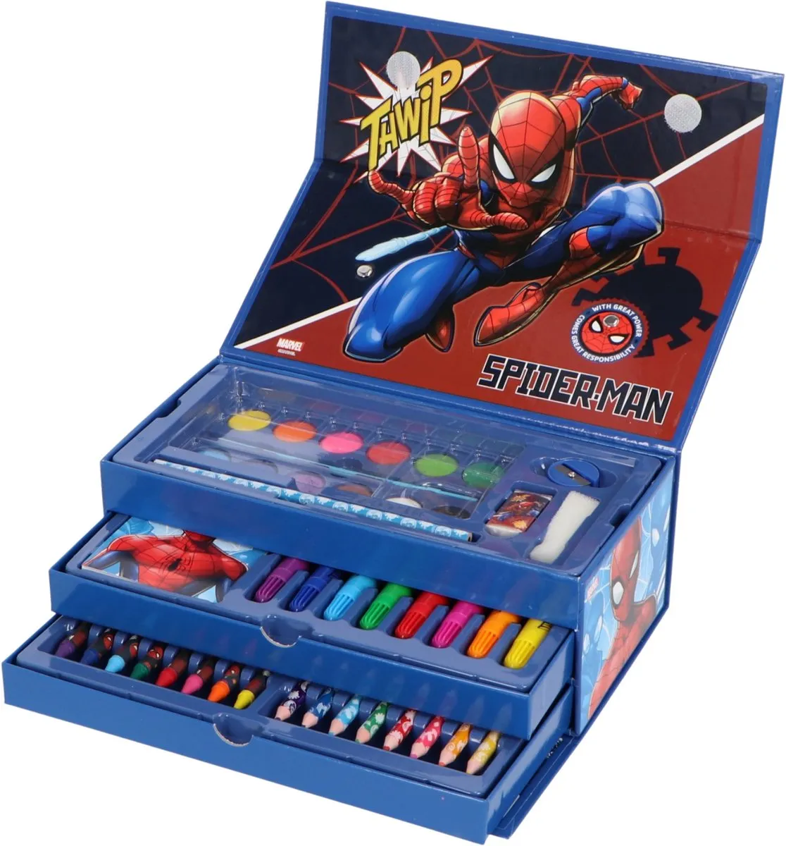 Disney Spiderman Kleurdoos met Lade - Multi Colour