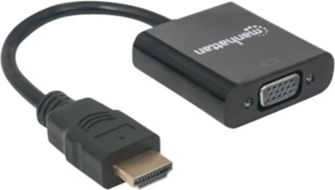Manhattan 151467 HDMI naar VGA Adapter - Zwart