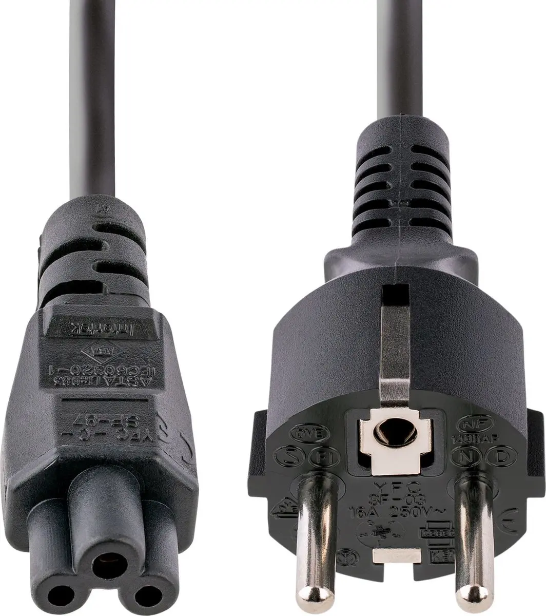 Startech 753E-3M-POWER-LEAD Stroomkabel - 3m - Zwart - afbeelding 6 van 6