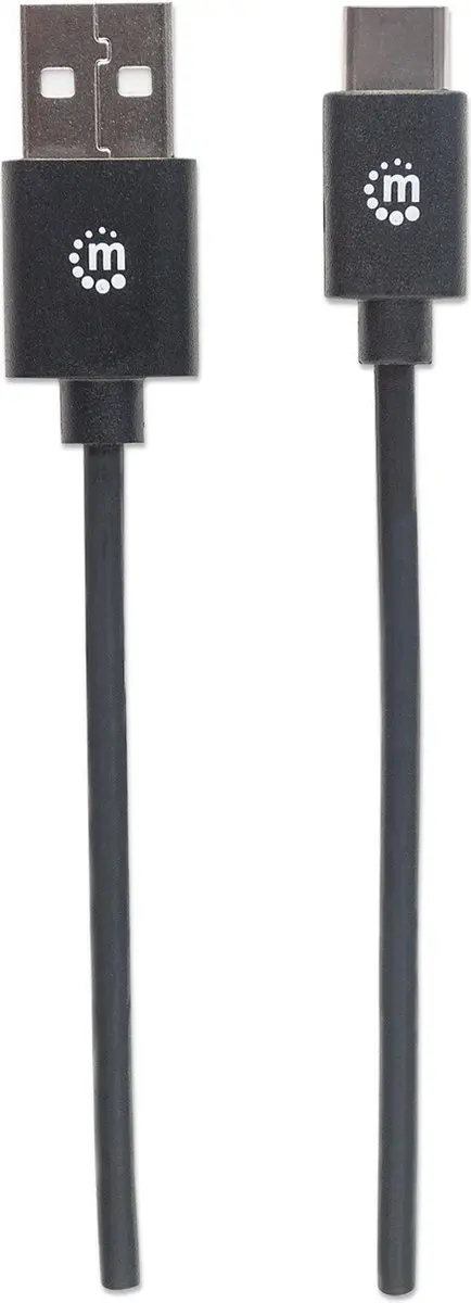 Manhattan 354912 USB-kabel USB-A naar USB-C 0.5m - Zwart