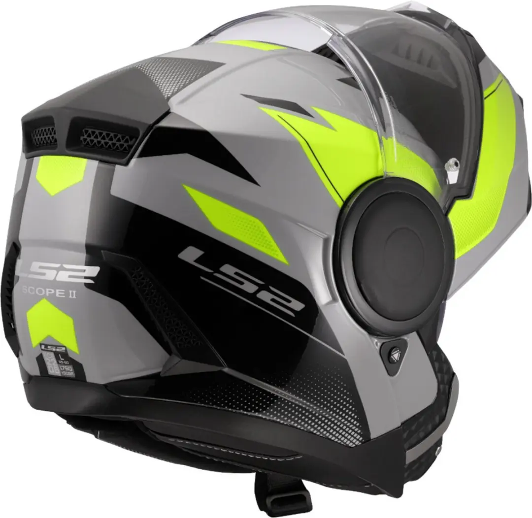 LS2 FF902 Scope II Systeemhelm - Grijs/Fluor Geel XXXL