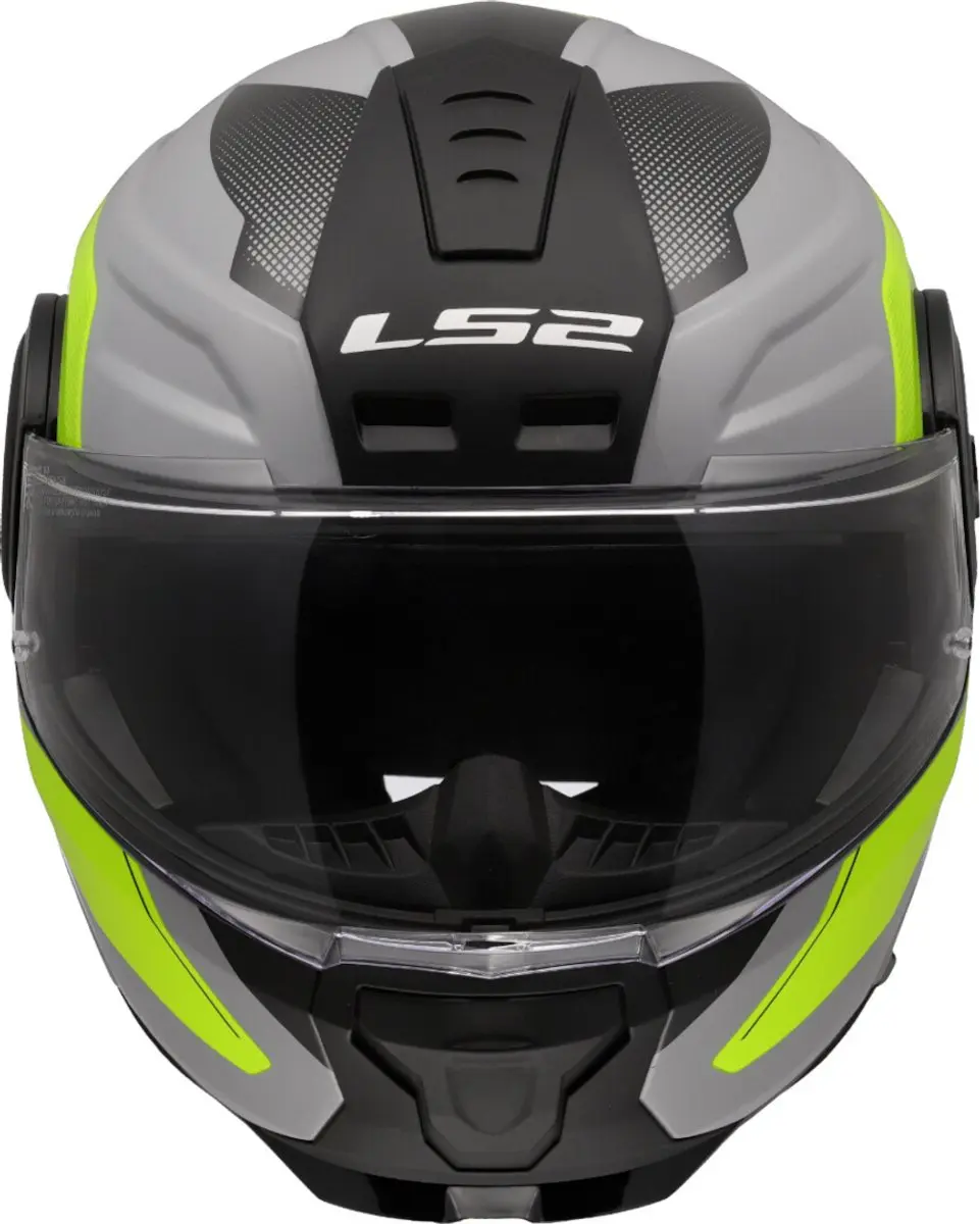 LS2 FF902 Scope II Systeemhelm - Grijs/Fluor Geel XXXL