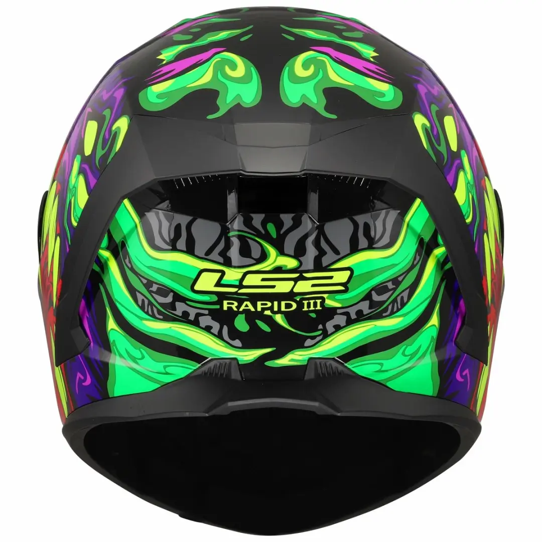 LS2 Rapid III Lycant FF820 Helm - M - Paars/Groen