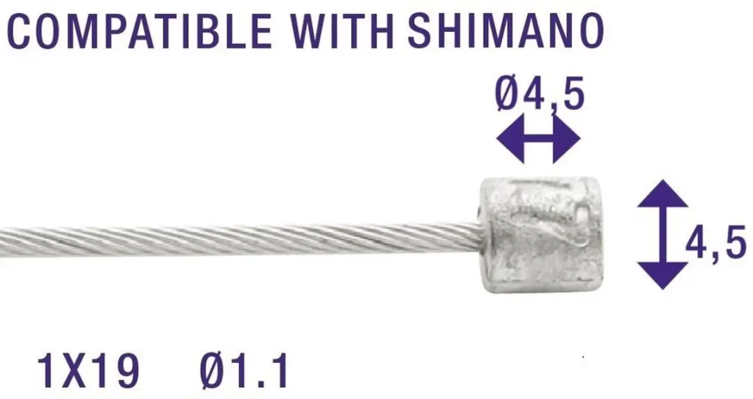 Elvedes Binnenkabels Versnelling 2,25m RVS 1,1mm - 100 Stuks - afbeelding 2 van 6