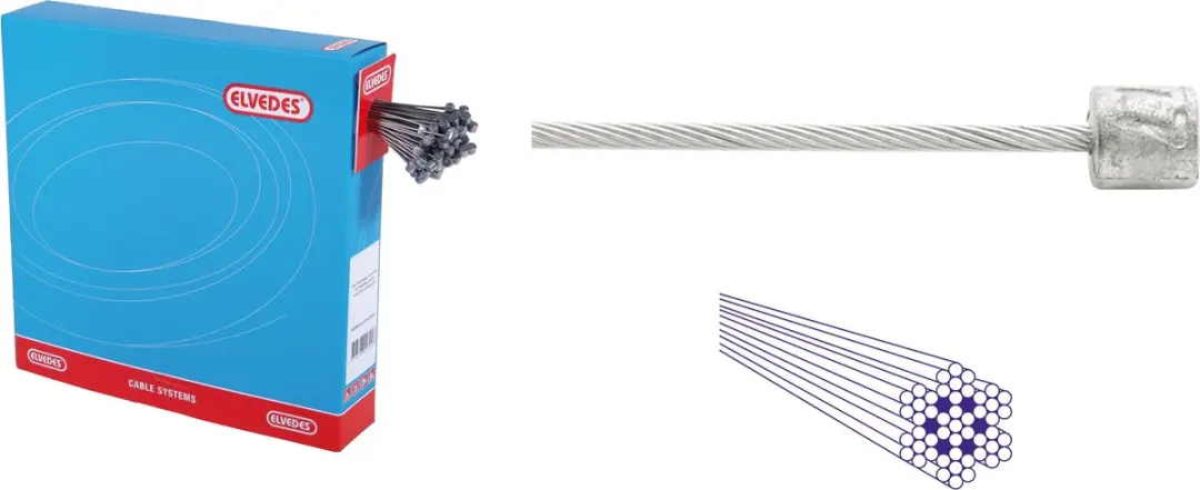 Elvedes Binnenkabels Versnelling 2,25 M 1,1 Mm 100 Stuks