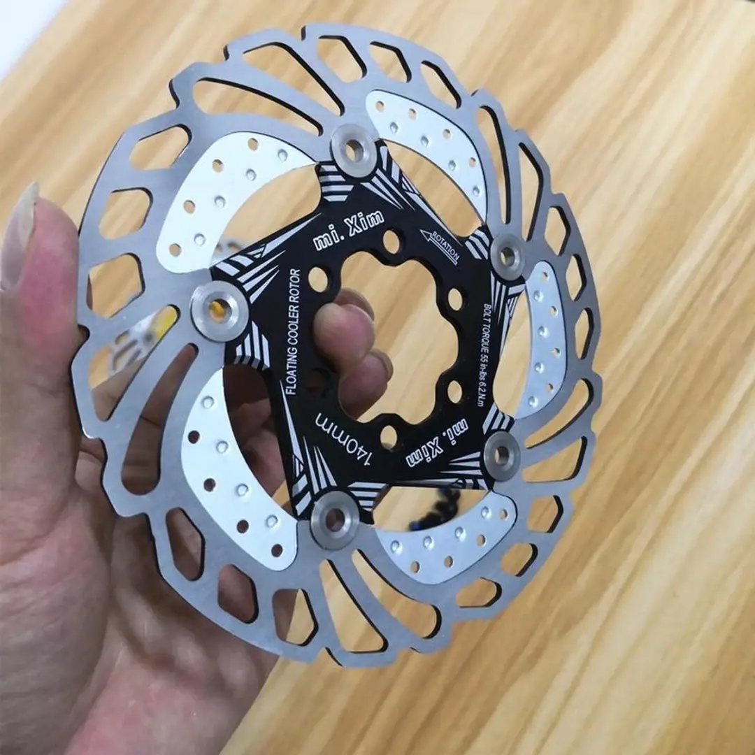 Elvedes Remschijf 140mm 6-Gaats - Zilver/Zwart Staal