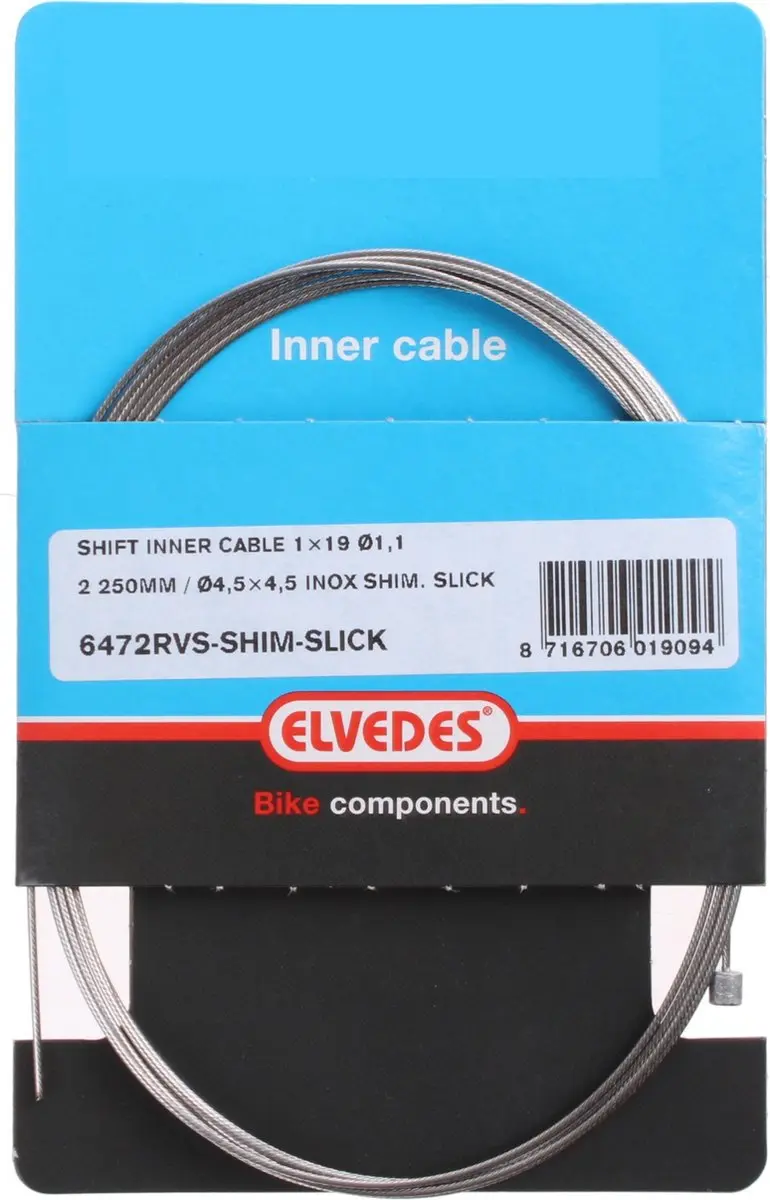 Elvedes Versnellingsbinnenkabel Shimano 2.25m 1.1mm