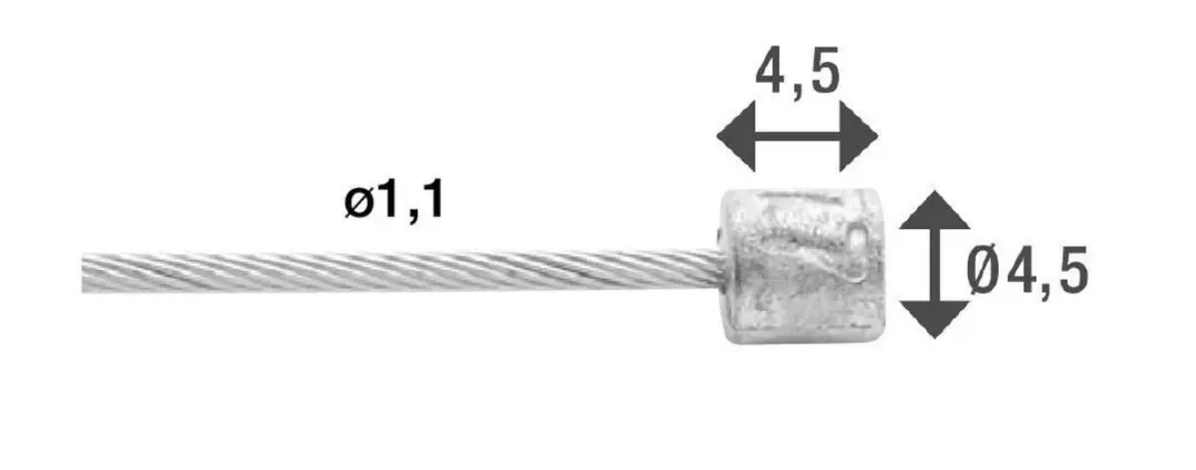Elvedes Versnellingsbinnenkabel Shimano 2.25m 1.1mm - Zilver - afbeelding 6 van 6