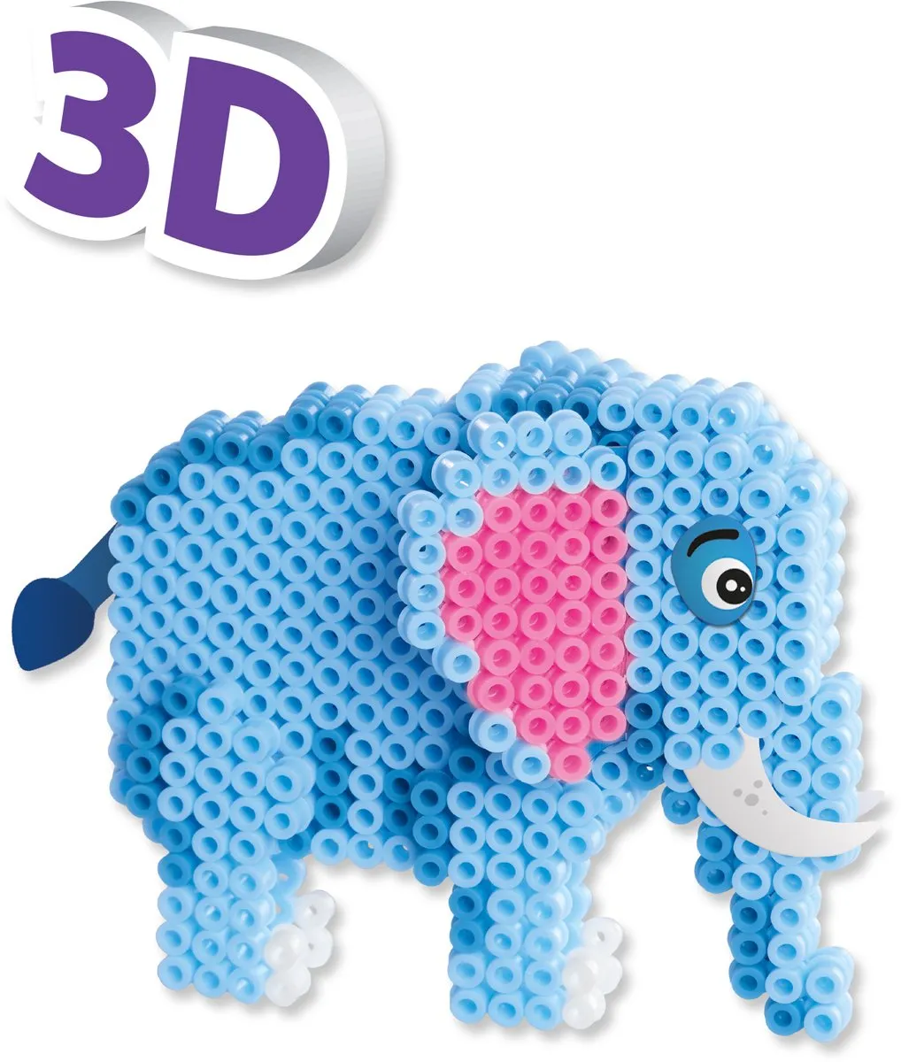 SES Creative Beedz 3D Safari Dieren Strijkkralen - 2000 Stuks