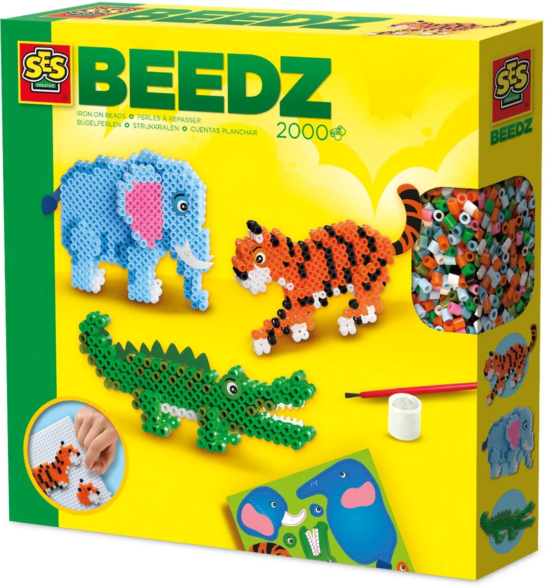SES Creative Beedz 3D Safari Dieren Strijkkralen - 2000 Stuks