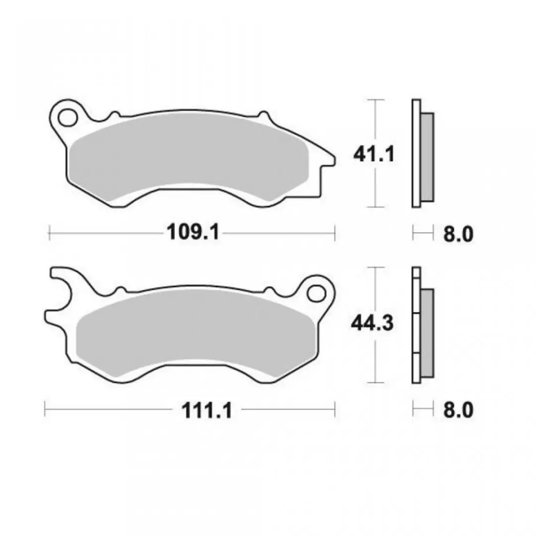 tecnium remblokje voor peugeot 125 django 4t evasion scooter 2014 me373 / av nie