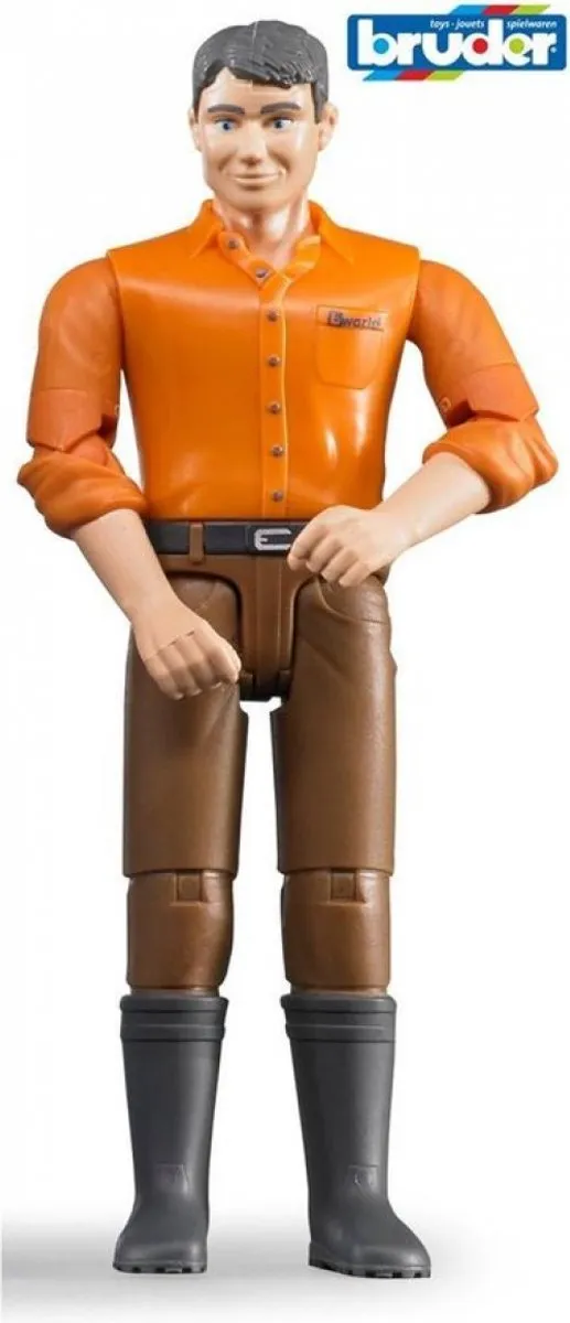 Bruder BR-60007 Speelgoedman - Oranje overhemd