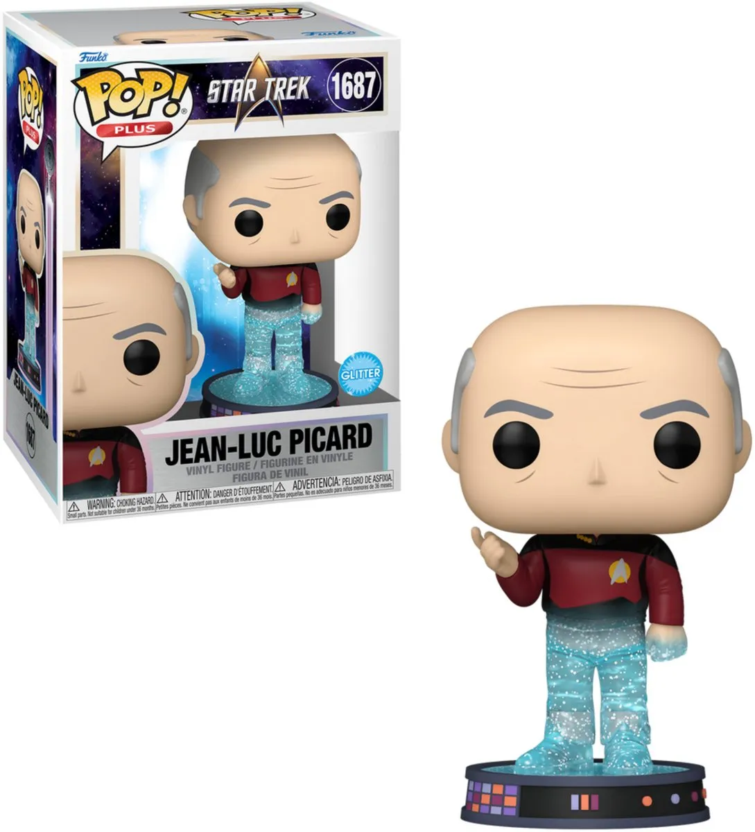 Funko Pop! Star Trek Jean-Luc Picard Transporter Glitter #1687