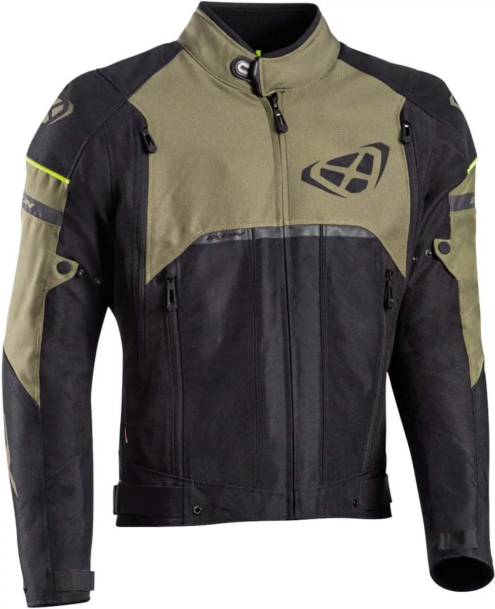 Ixon Allroad Zwart Kaki Textiele Motorjas