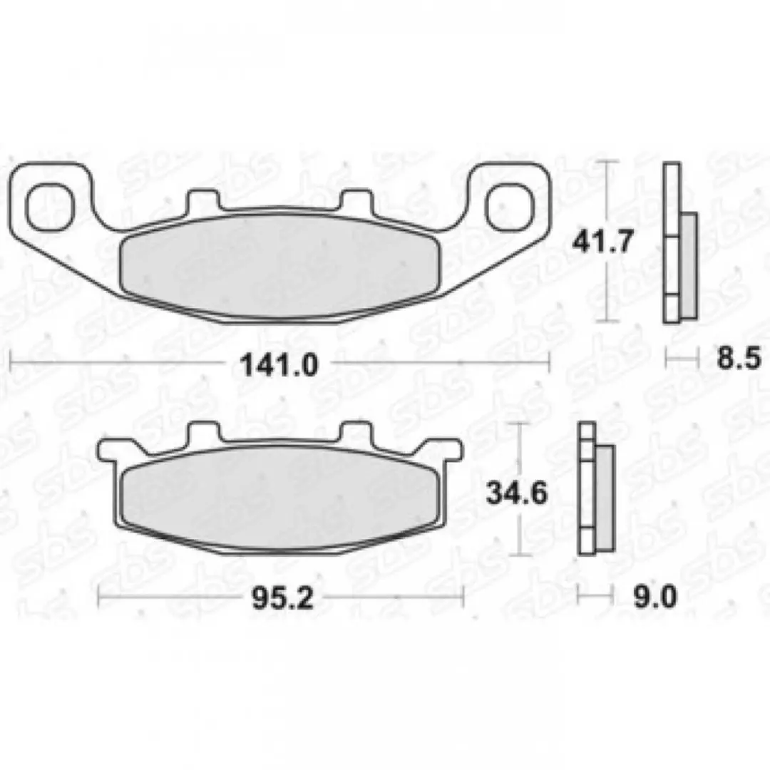 Plaquette de frein SBS pour Moto Kawasaki 400 ZZR Après 1990 597LS.S Neuf