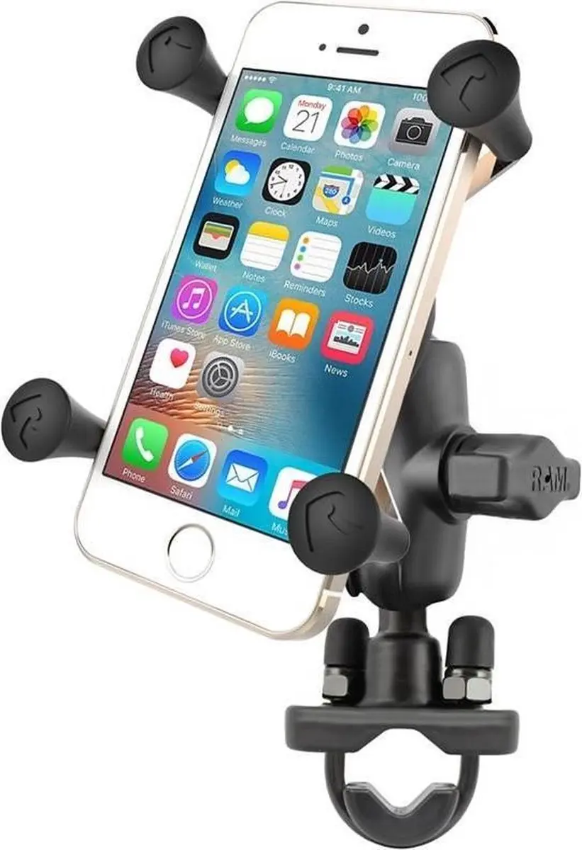 RAM Mounts X-grip smartphone U-bout stuurmontage met standaard arm tot ø25,4 mm