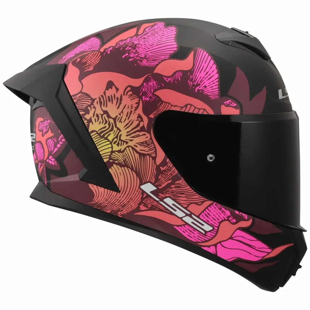 LS2 Rapid III FF820 Helm - XXL - Mat zwart/roze