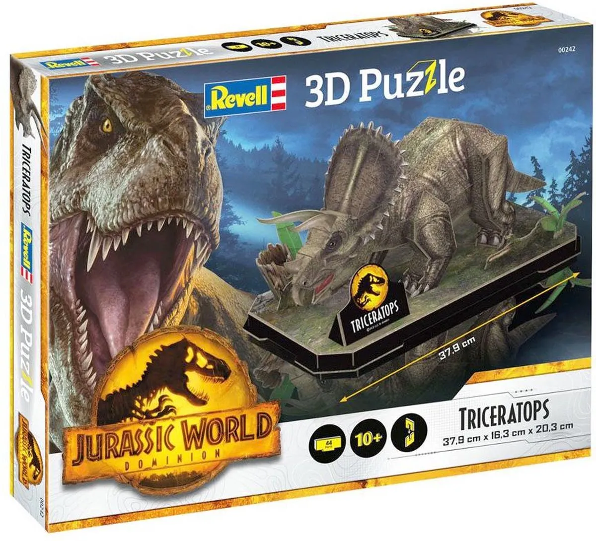Revell Jurassic World Dominion Triceratops 3D Puzzel - 44 Stuks - Multi