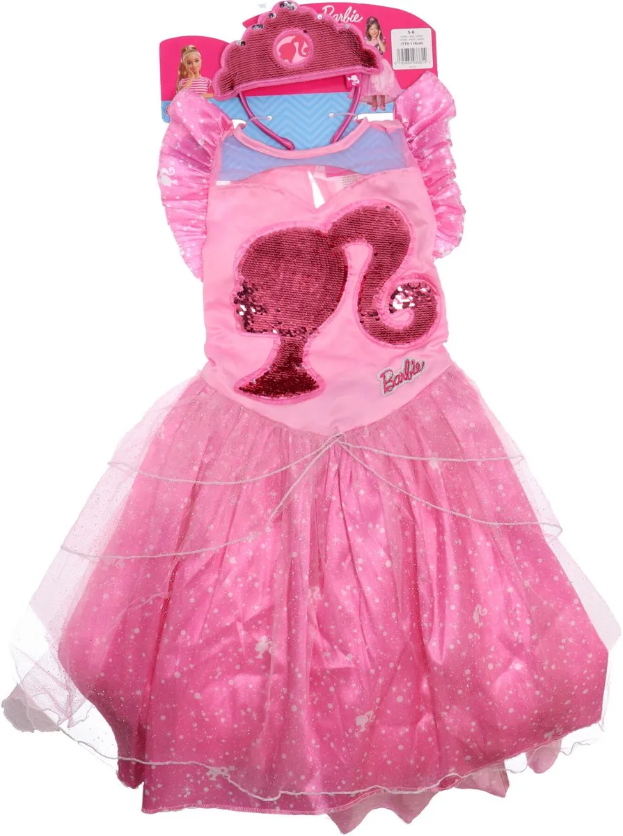Barbie Princess Verkleedjurk 116 - Multicolor