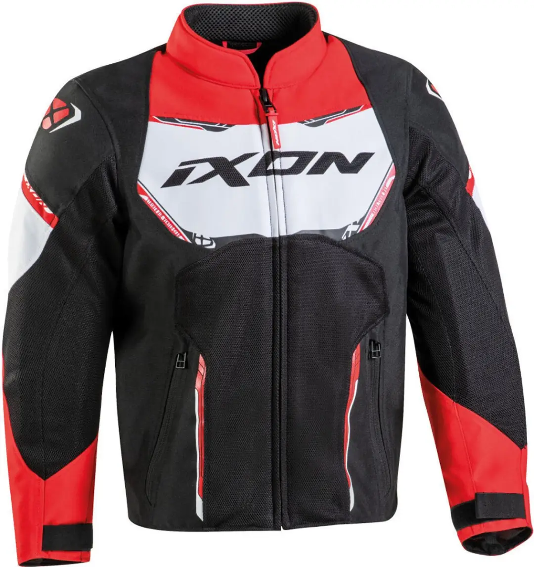 Ixon Striker Air Kid Zwart Rood Wit Kids Textiele Motorjas