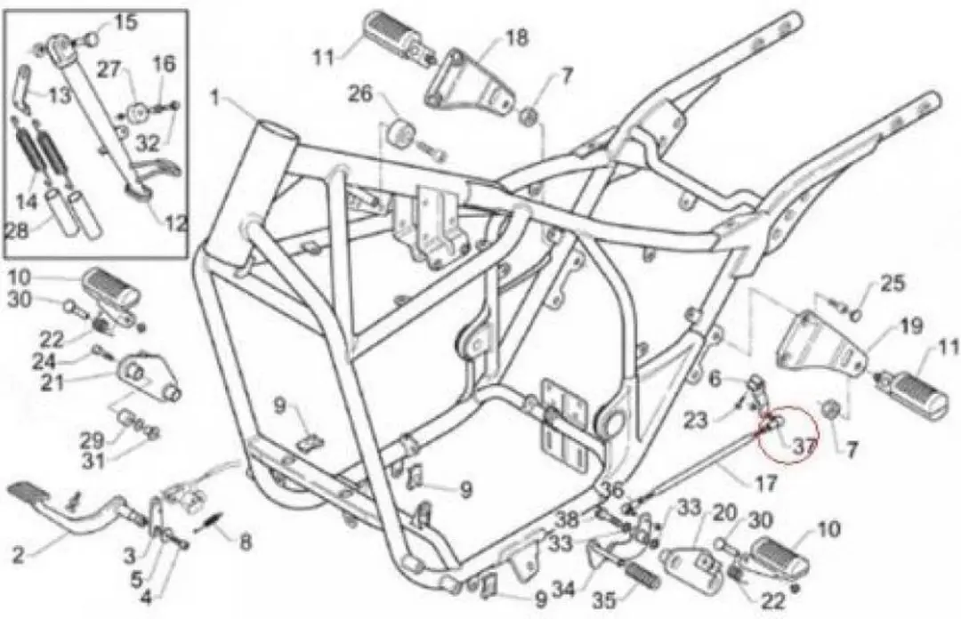 originele bouten en moeren voor aprilia 125 rs 1992 tot 2010 ap8110053 nieuw