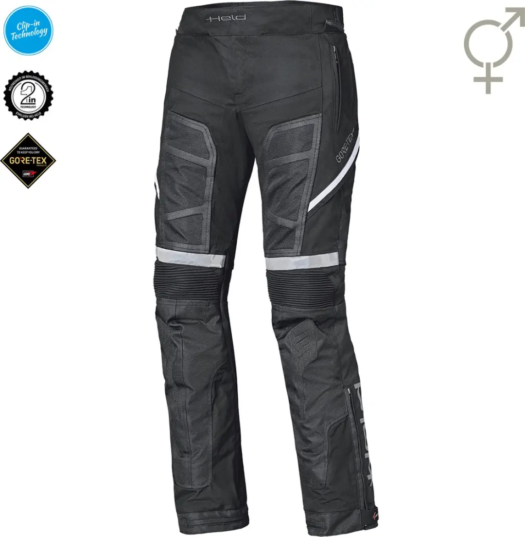 HELD AEROSEC GTX BASE 2in1 GORE-TEX® Motorbroek Touring Zwart-Wit D3XL