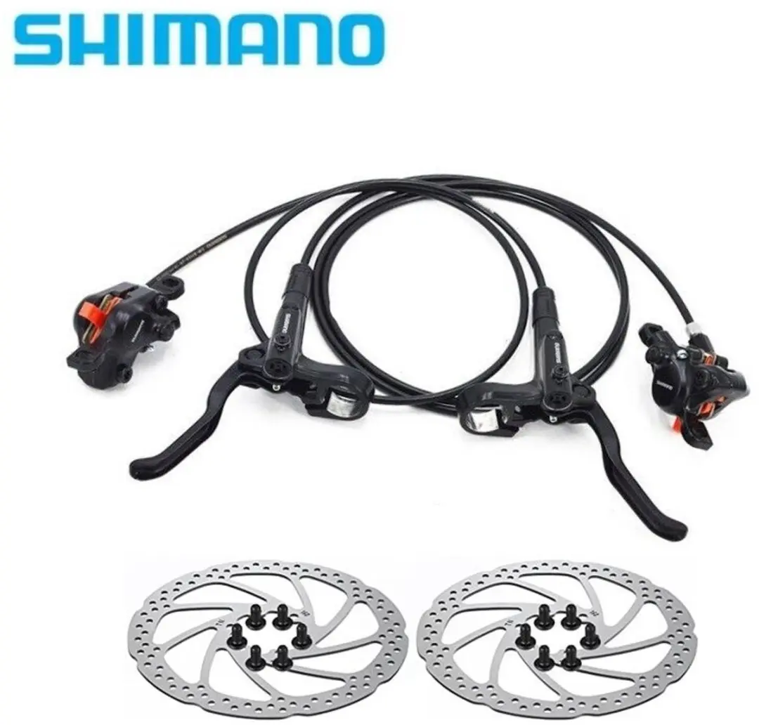 Shimano Hydraulische schijfremset MT200 Voor + Achter compleet inclusief 160mm r