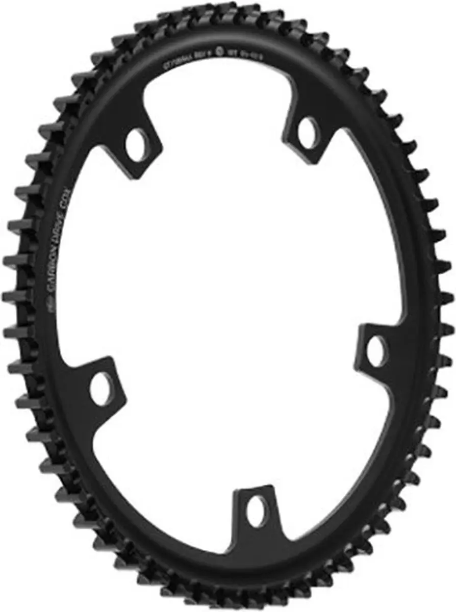 Gates Carbon Drive voortandwiel CDX aluminium 48T Steek 130 Black Anodized