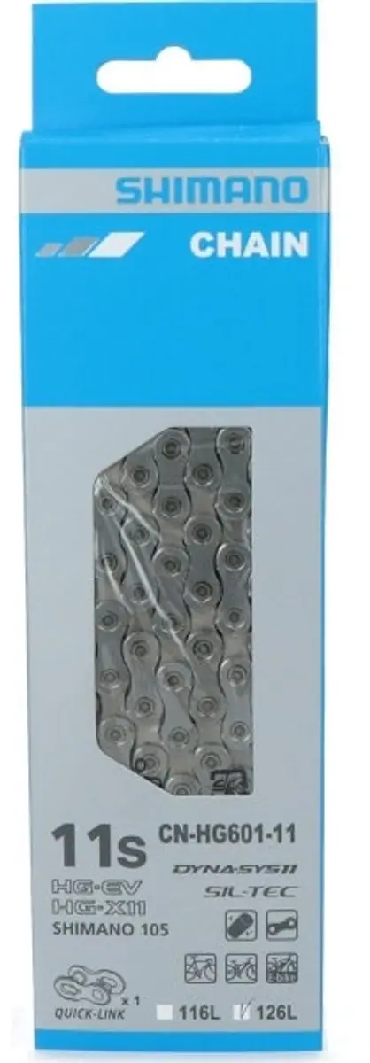 Shimano HG601 11-speed Fietsketting 126 Schakels - Zilver/Chroom