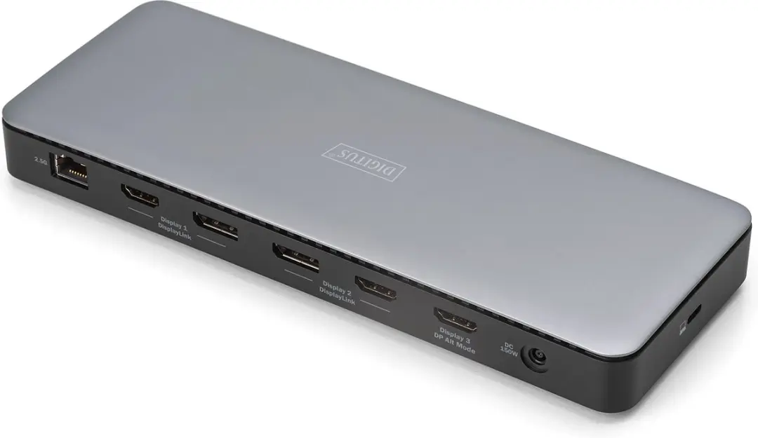 Digitus DA-70918 USB-C Dockingstation - Grijs/Zwart