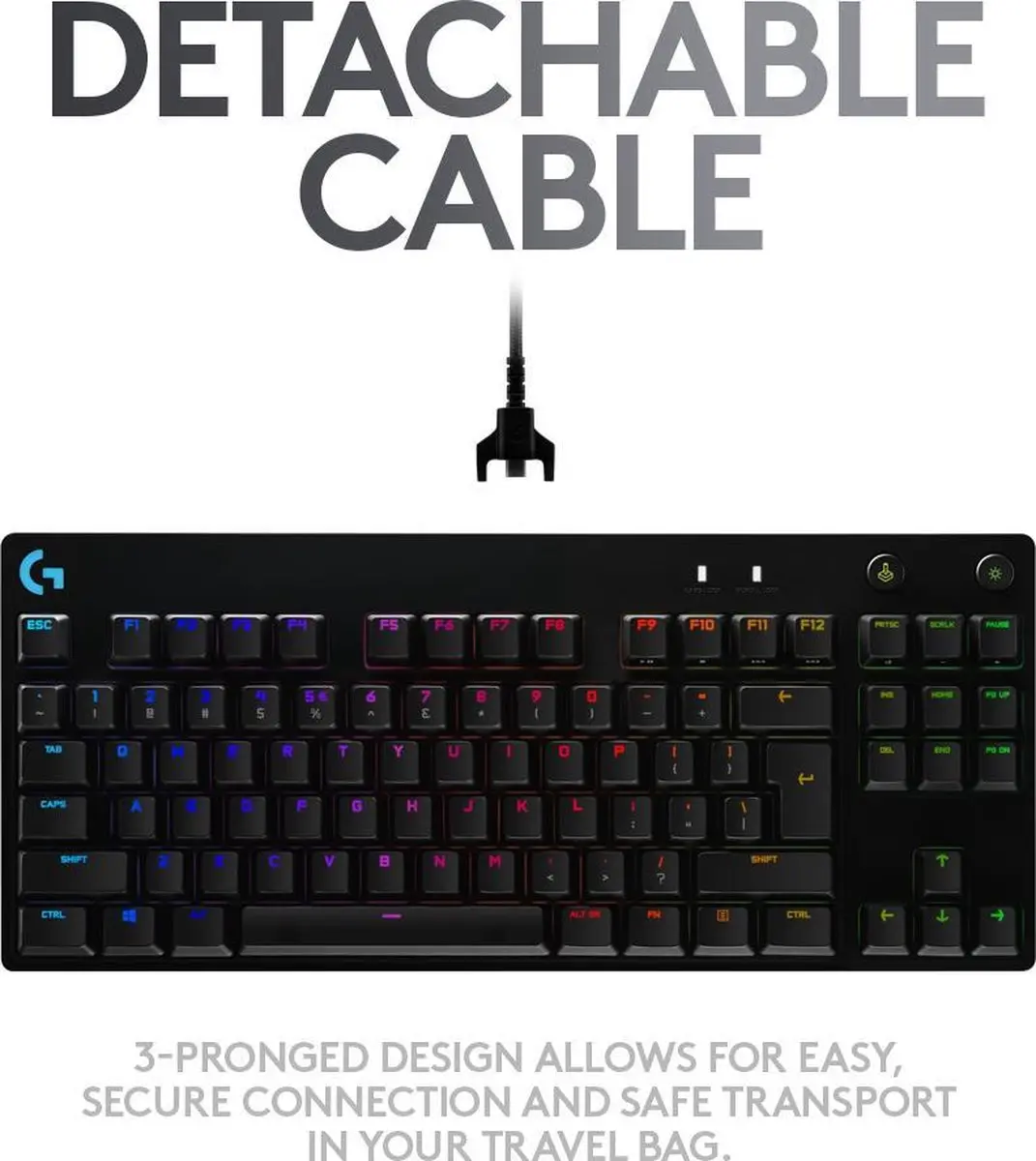 Logitech G PRO Mechanisch Toetsenbord AZERTY - Zwart - afbeelding 2 van 6