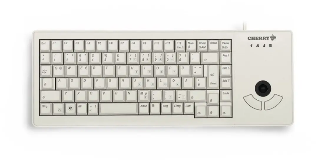 CHERRY XS Trackball toetsenbord USB Belgisch Grijs