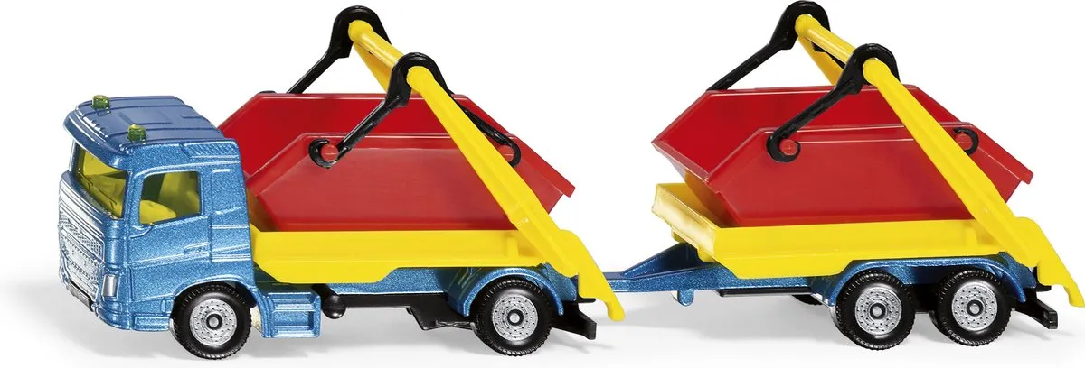 SIKU 1695 Vrachtwagen met Kiepbak & Aanhangwagen - Meerkleurig