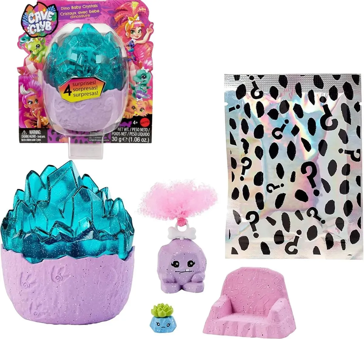 Mattel Cave Club Dino Baby Crystals Speelfiguur - 23332