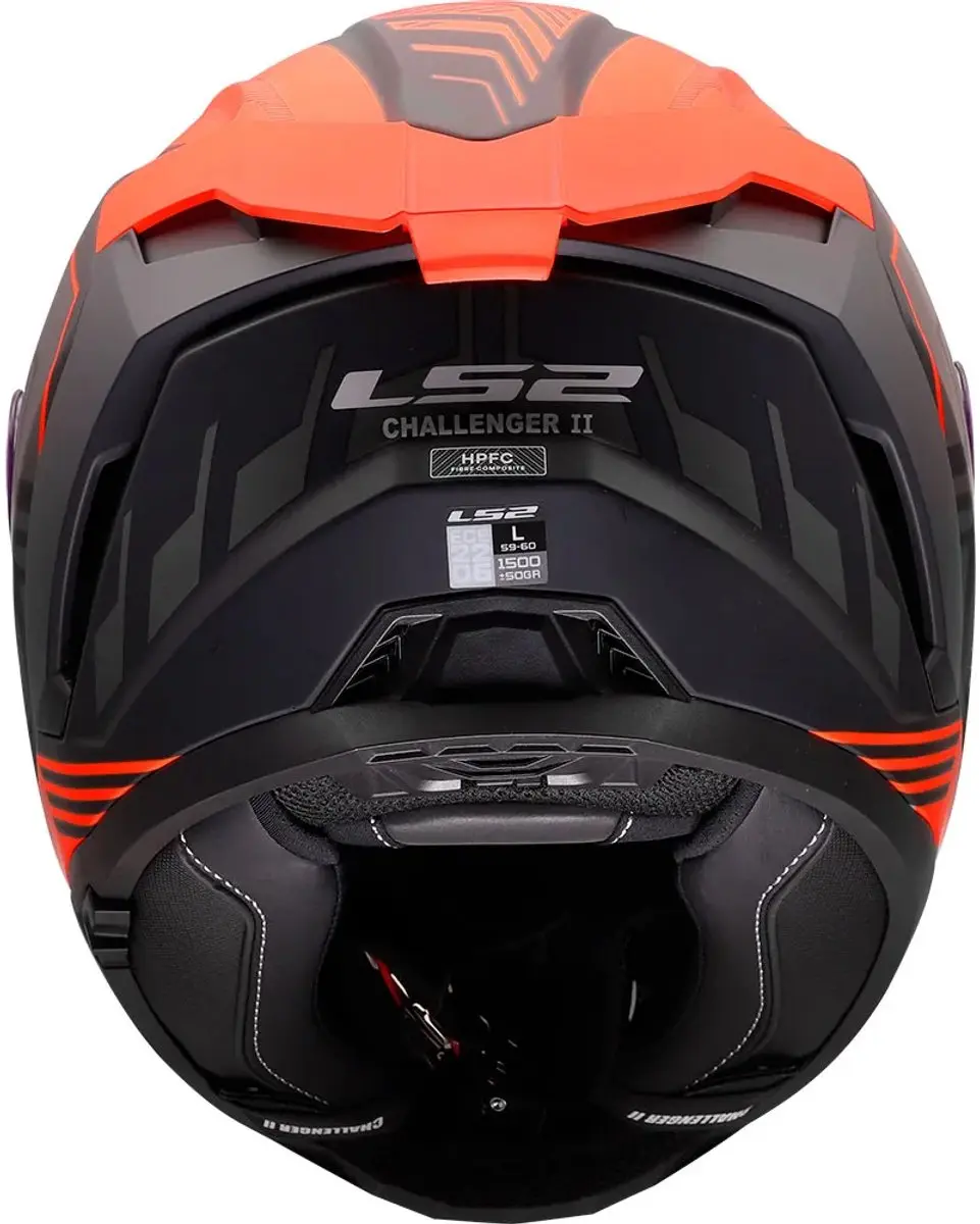 LS2 Challenger II Dravix FF817 Helm - Maat S - Rood