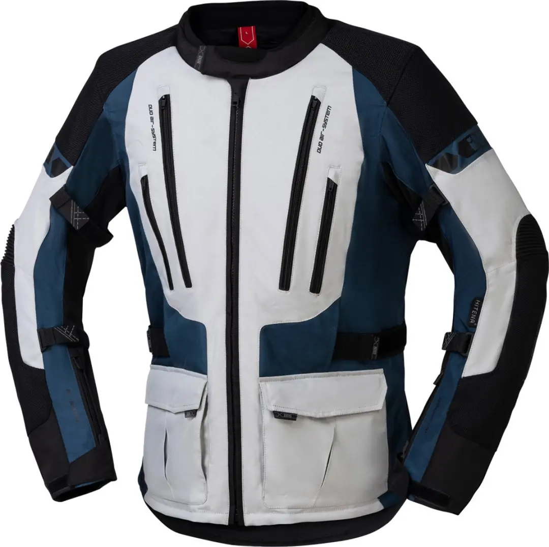 IXS Lennik-ST Grijs Zwart Blauw Textiele Motorjas