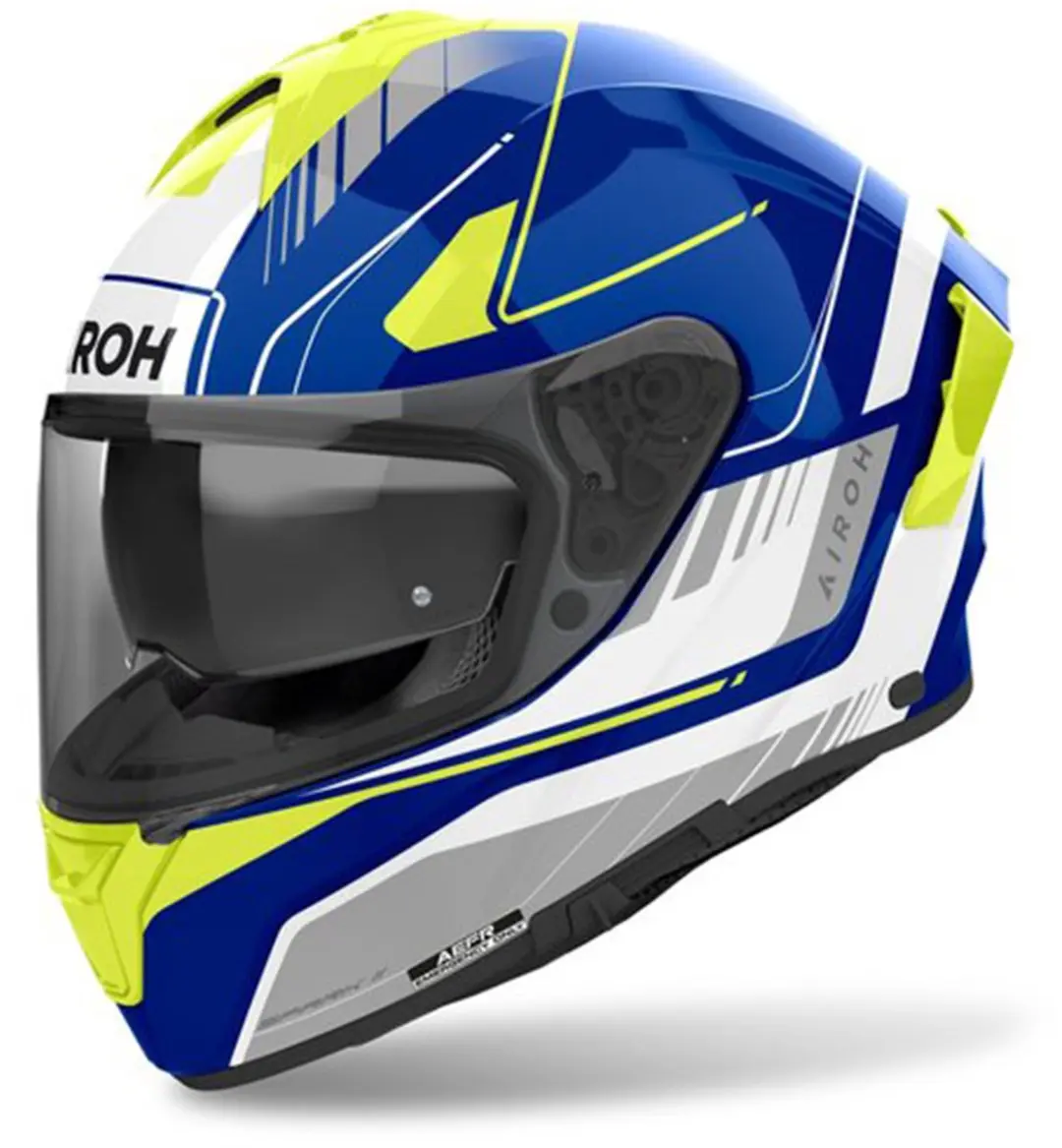 Airoh Spark 2 Chrono Blauw Geel Glossy Integraalhelm