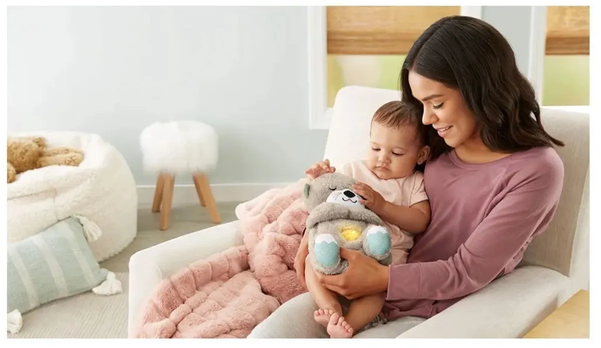 Fisher-Price Bedtijd Otter 30 cm - Baby speelgoed - 0 tot 6 maanden - Knuffel