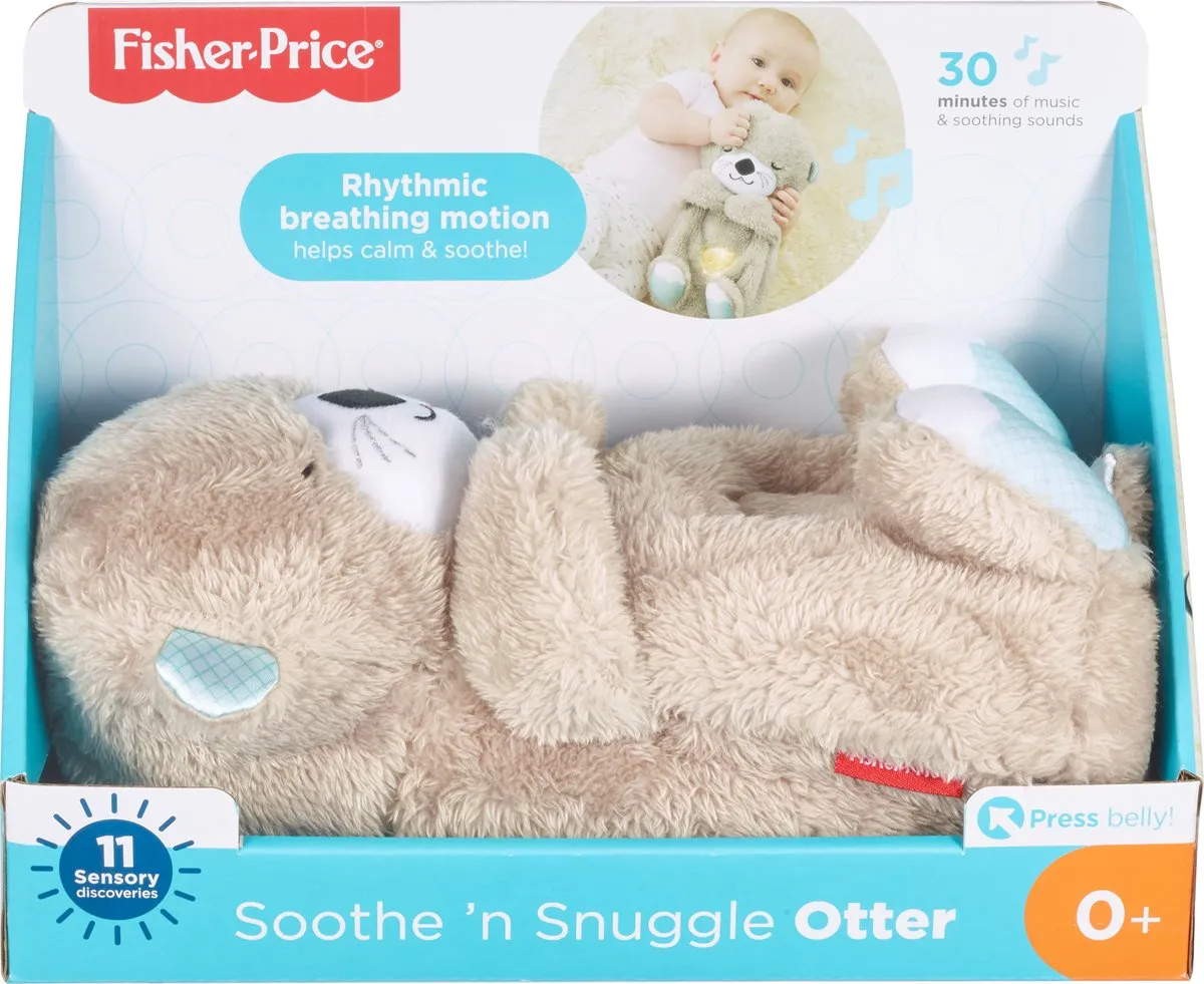Fisher-Price Bedtijd Otter 30 cm - Baby speelgoed - 0 tot 6 maanden - Knuffel