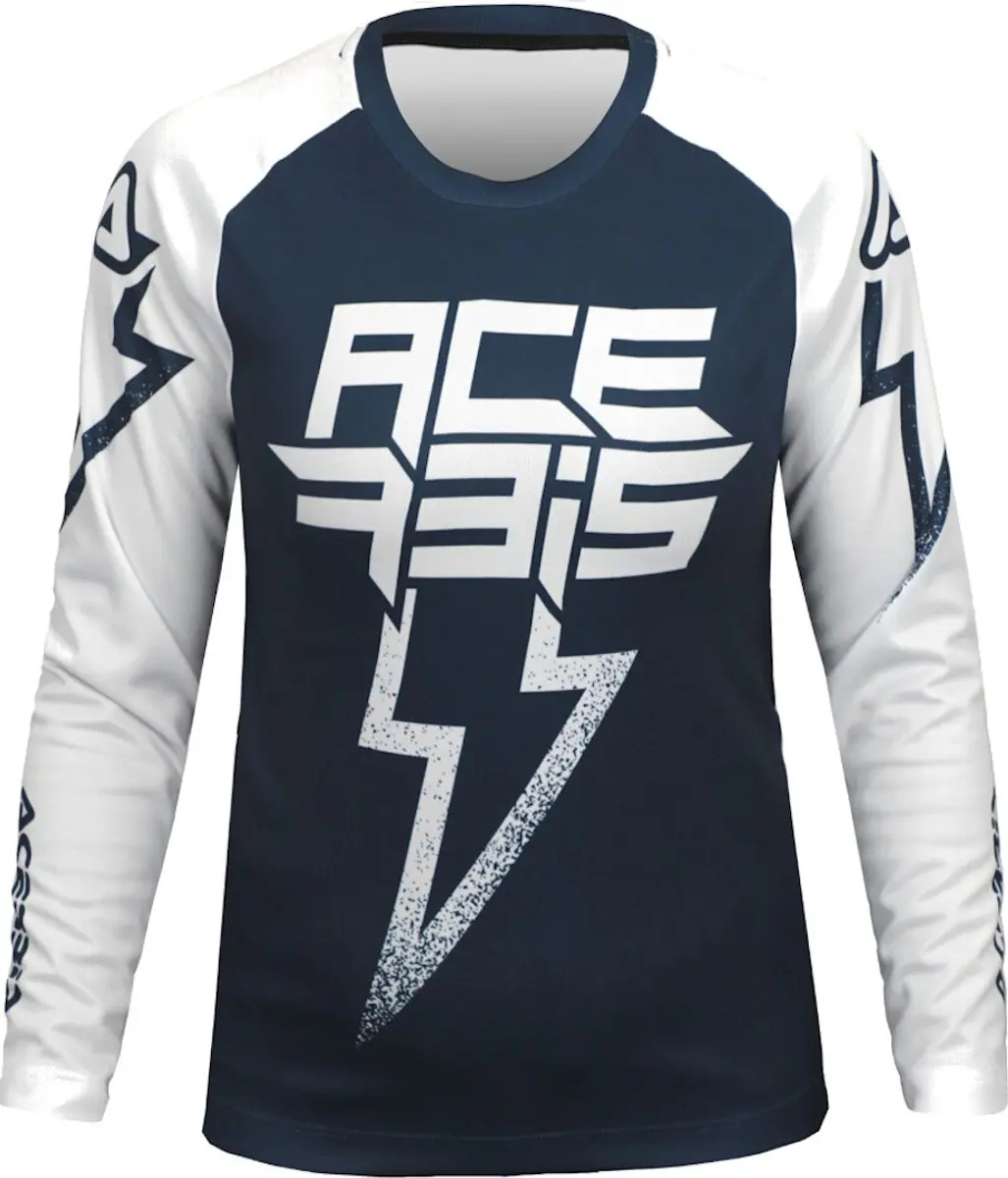 Acerbis J-Kid Blizzard Blauw Witte Kids Cross Jersey
