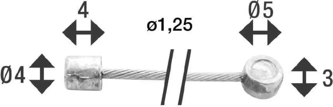 Elvedes Derailleurkabel 2m Huret Simplex - Zilvergrijs - afbeelding 6 van 6