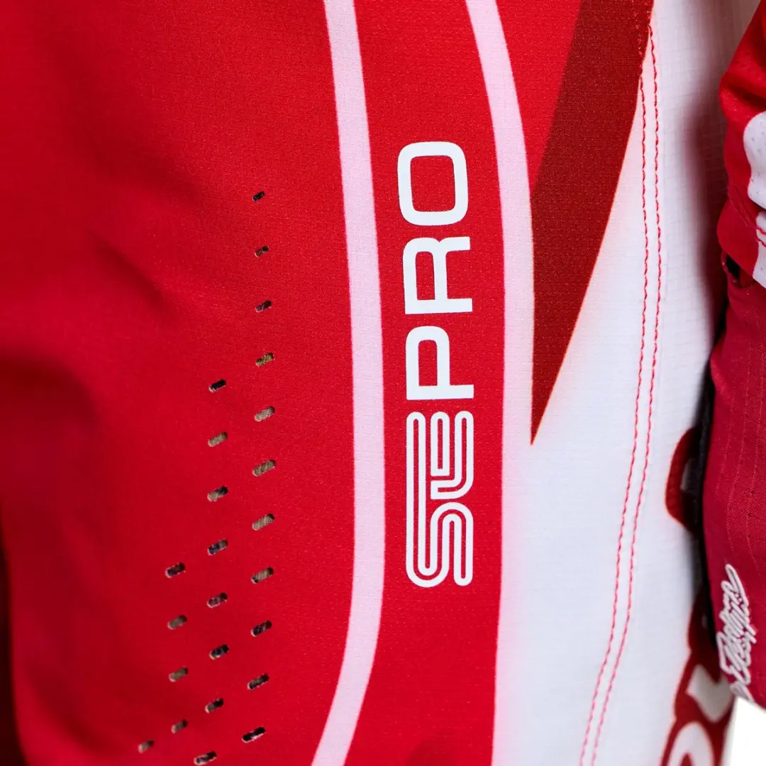Troy Lee Designs SE Pro Salvo Jeugd Motocrossbroek 22 - Rood/wit - afbeelding 6 van 6