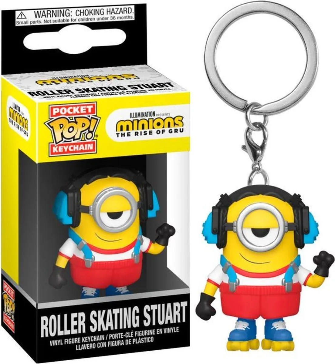 Funko Pop! Minions Roller Skating Stuart Sleutelhanger