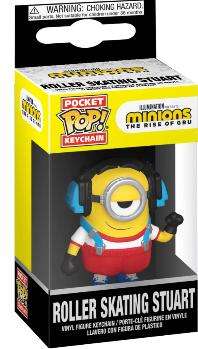 Funko Pop! Minions Roller Skating Stuart Sleutelhanger - Veelkleurig - afbeelding 2 van 2