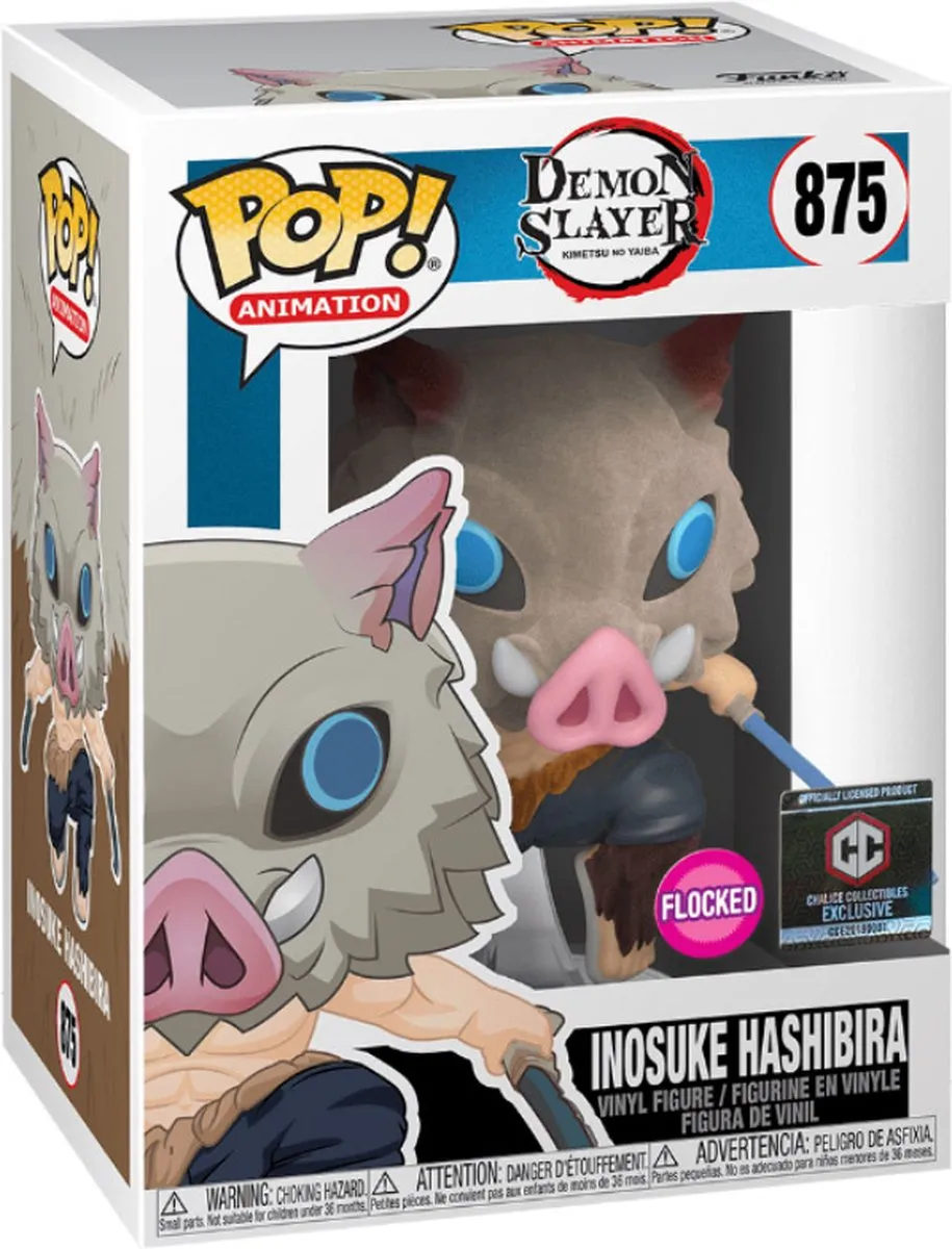 Funko Animation Demon Slayer Inosuke Hashibira Chase Flocked 40621 - afbeelding 6 van 6