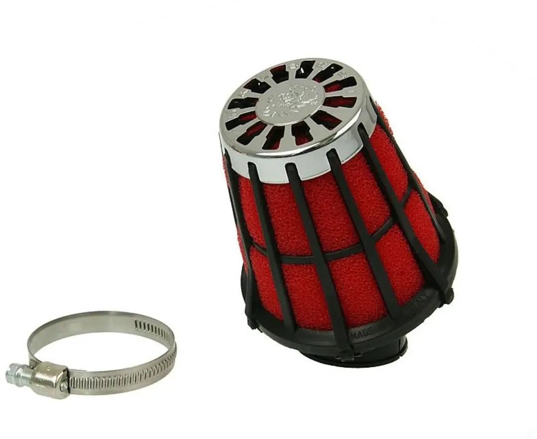Luchtfilter Malossi E5 28mm schuin zwart open
