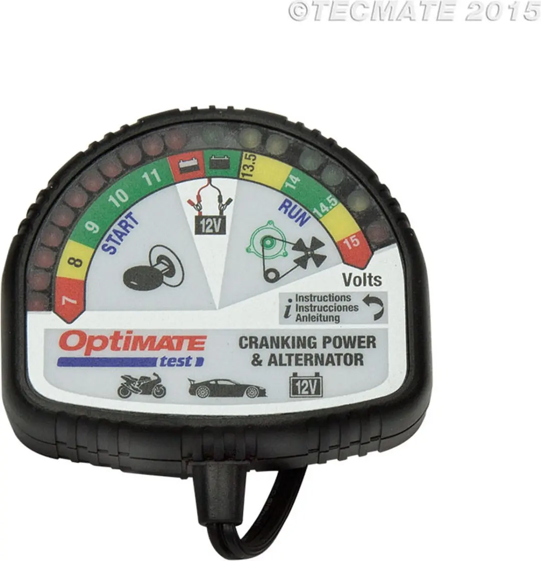 Optimate TEST TS120 Accu- en Laadsysteemtester - 12V - o.a. AGM/GEL/LiFePO4