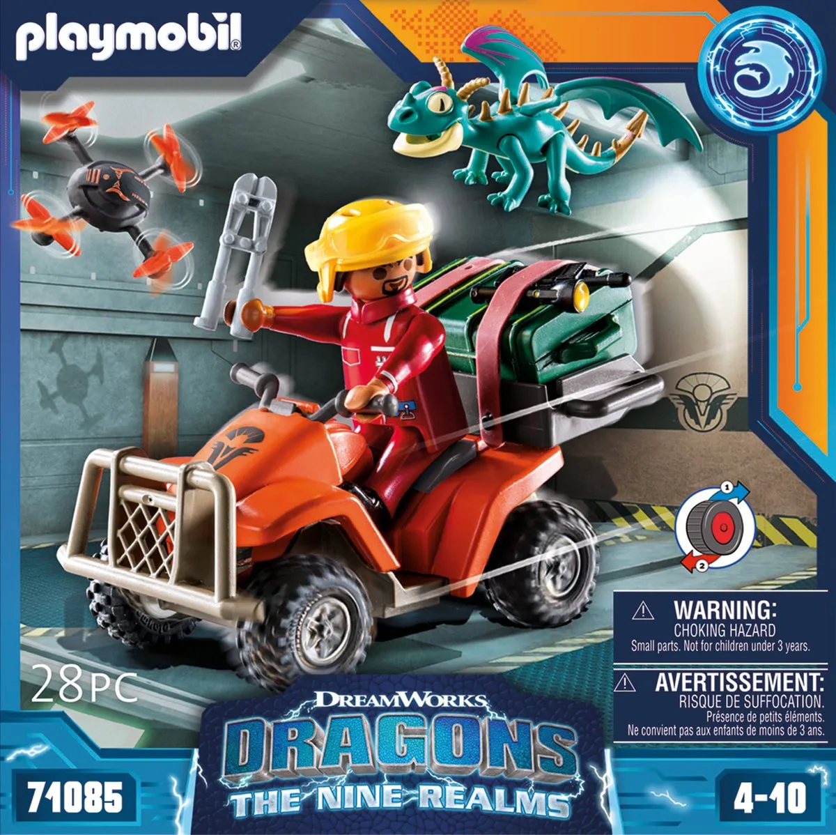 Playmobil Dragons: The Nine Realms Icaris Quad & Phil 71085 - Multicolor